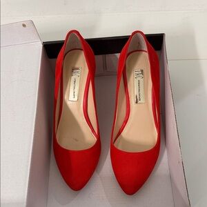 INC International Concepts Scarlet Pointed-Toe Pumps